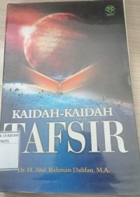 Image of Kaidah-kaidah tafsir