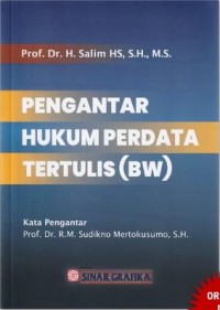 Image of Pengantar hukum perdata tertulis bw
