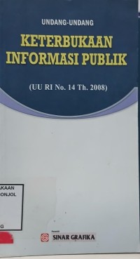Image of Undang-undang keterbukaan informasi publik